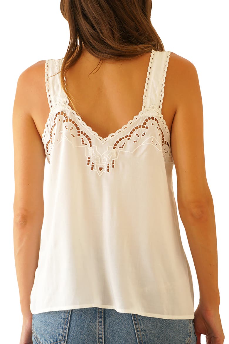 Iris Embroidered Camisole, Alternate, color, Sugar White
