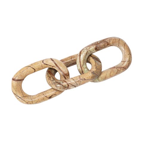 Decorative Marble Chain, Variegated Brown Tones
