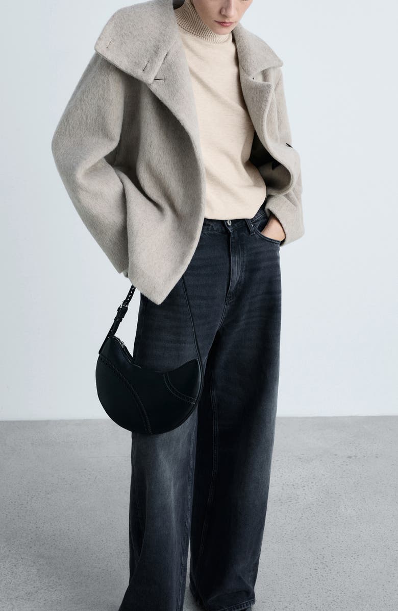 MANGO Sleeveless Turtleneck Sweater, Alternate, color, Beige