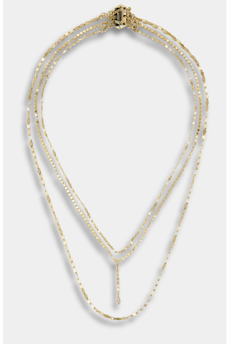 Collette Layered Necklace with Magnetic Clasp, Alternate, color, Gold