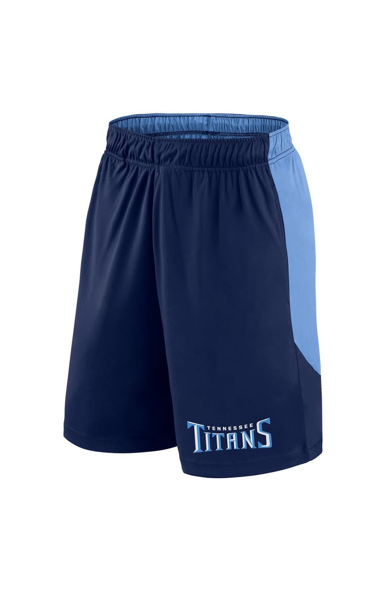 FANATICS Men's Fanatics Navy/Light Blue Tennessee Titans Launch Shorts, Alternate, color, Navy