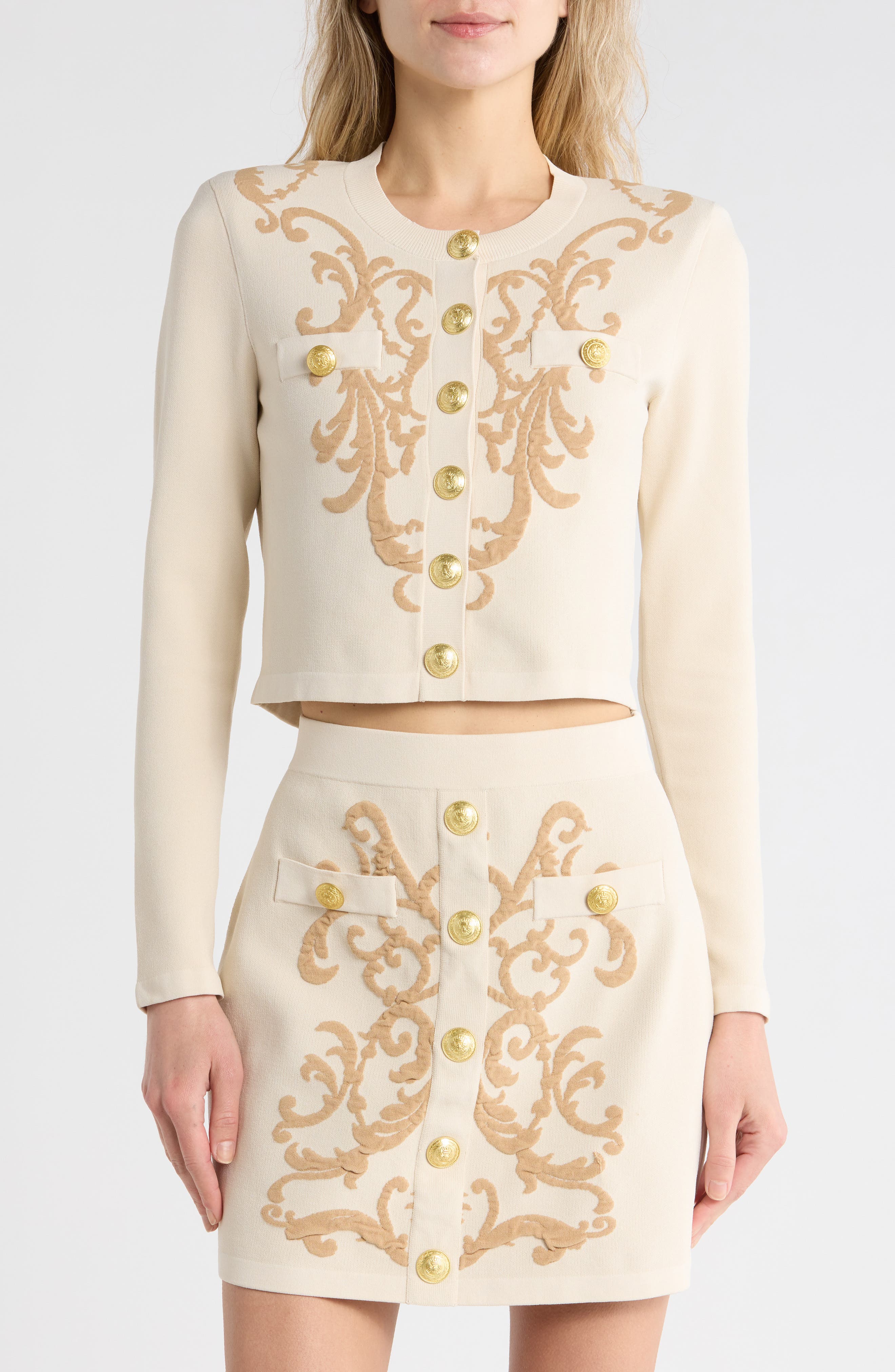 L'AGENCE Kota Jacquard Cardigan