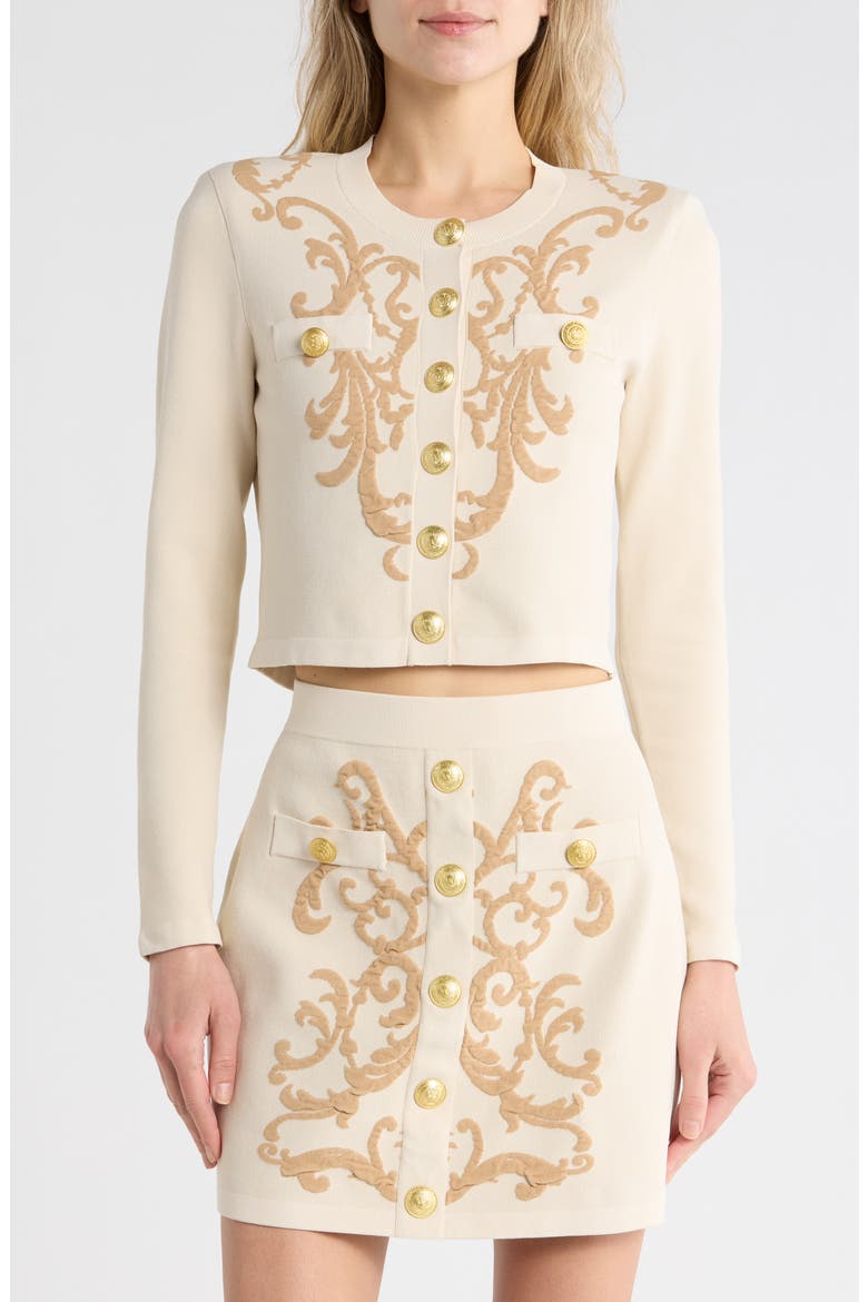 Kota Jacquard Cardigan, Main, color, BONE/ CAPPUCCINO