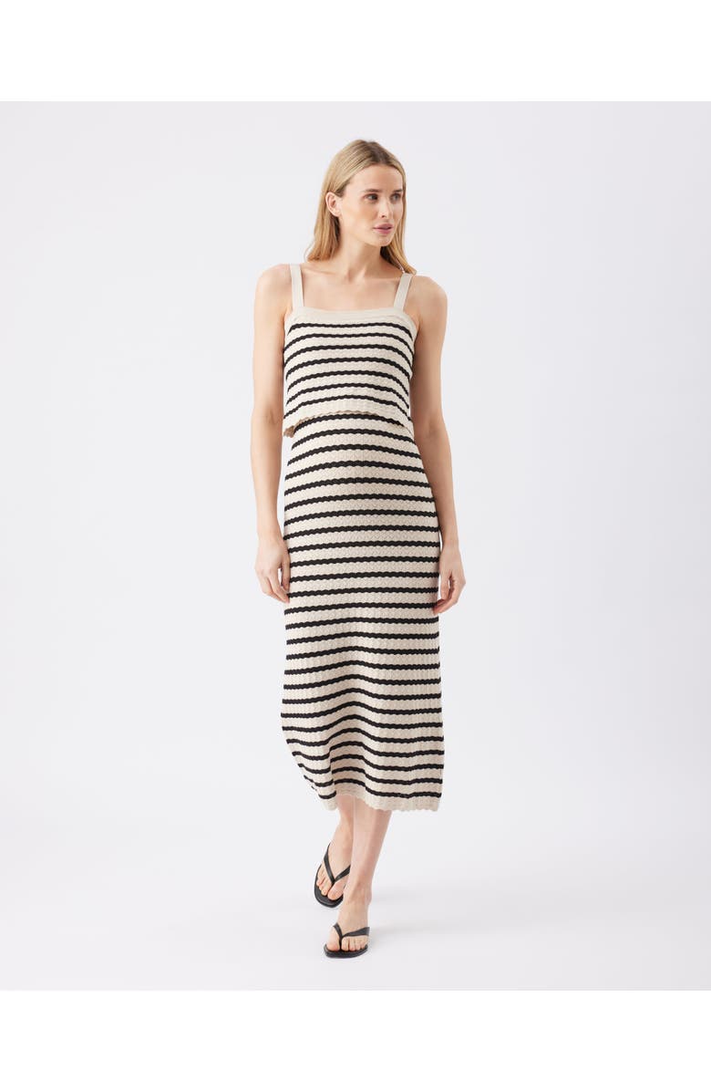 Ripe Maternity Pointelle Knit Nursing Dress, Main, color, Natural / Black