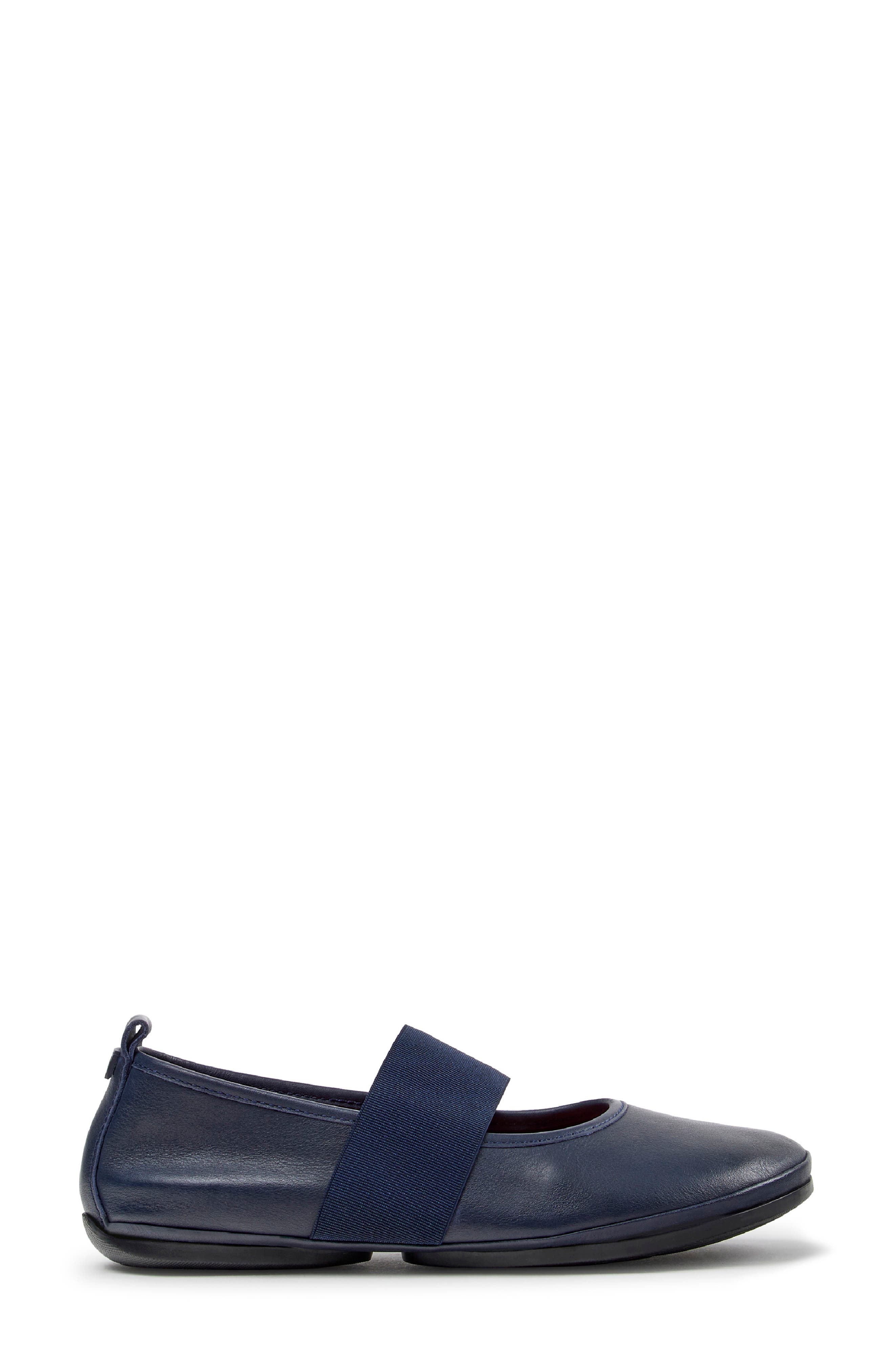 Right Nina Mary Jane Flat, Alternate, color, DARK BLUE