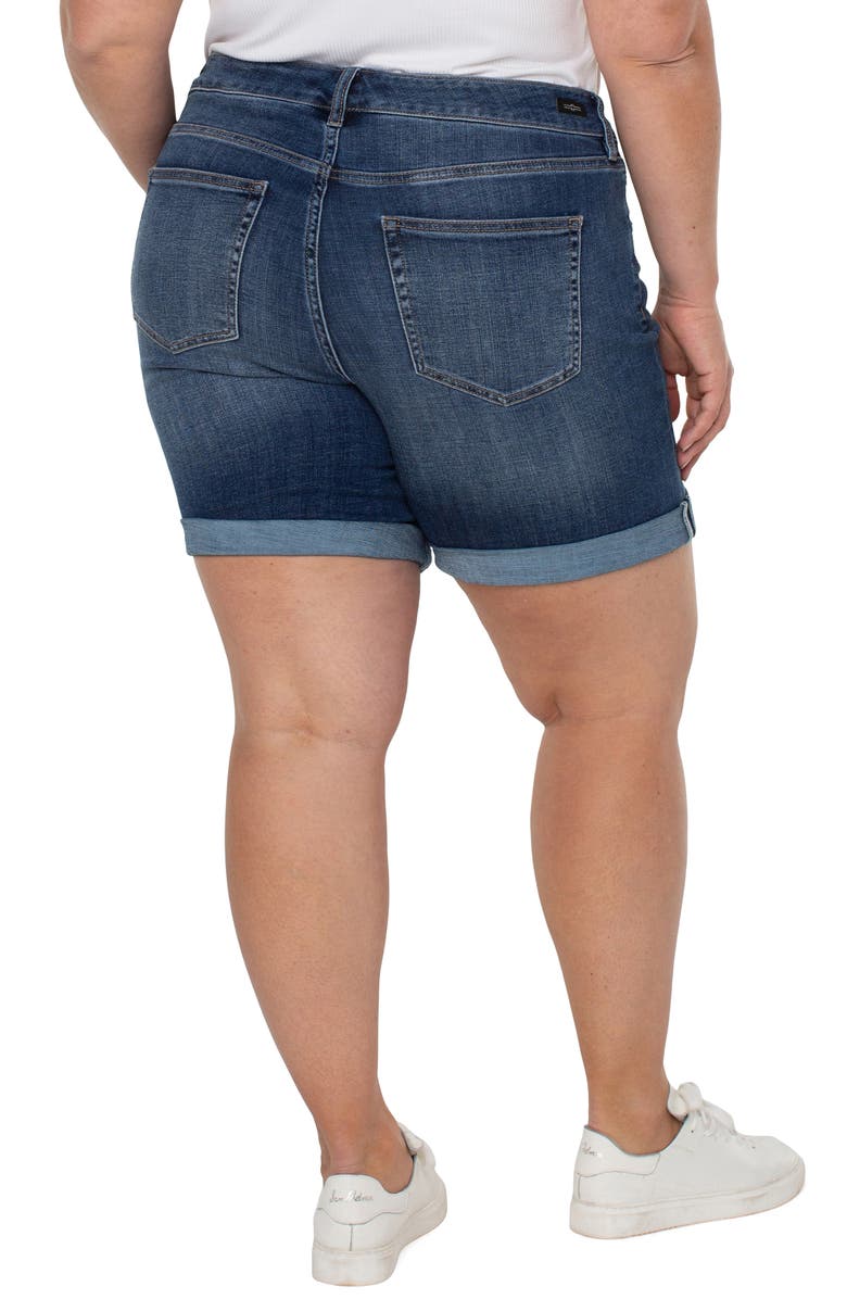 Liverpool Los Angeles Marley Cuff Girlfriend Denim Shorts, Alternate, color, 