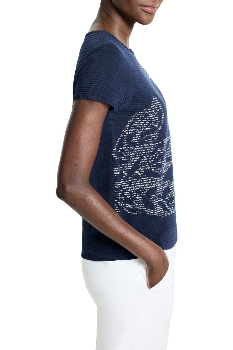 Midnight Garden Short Sleeve Sweater, Alternate, color, INDIGO MULTI