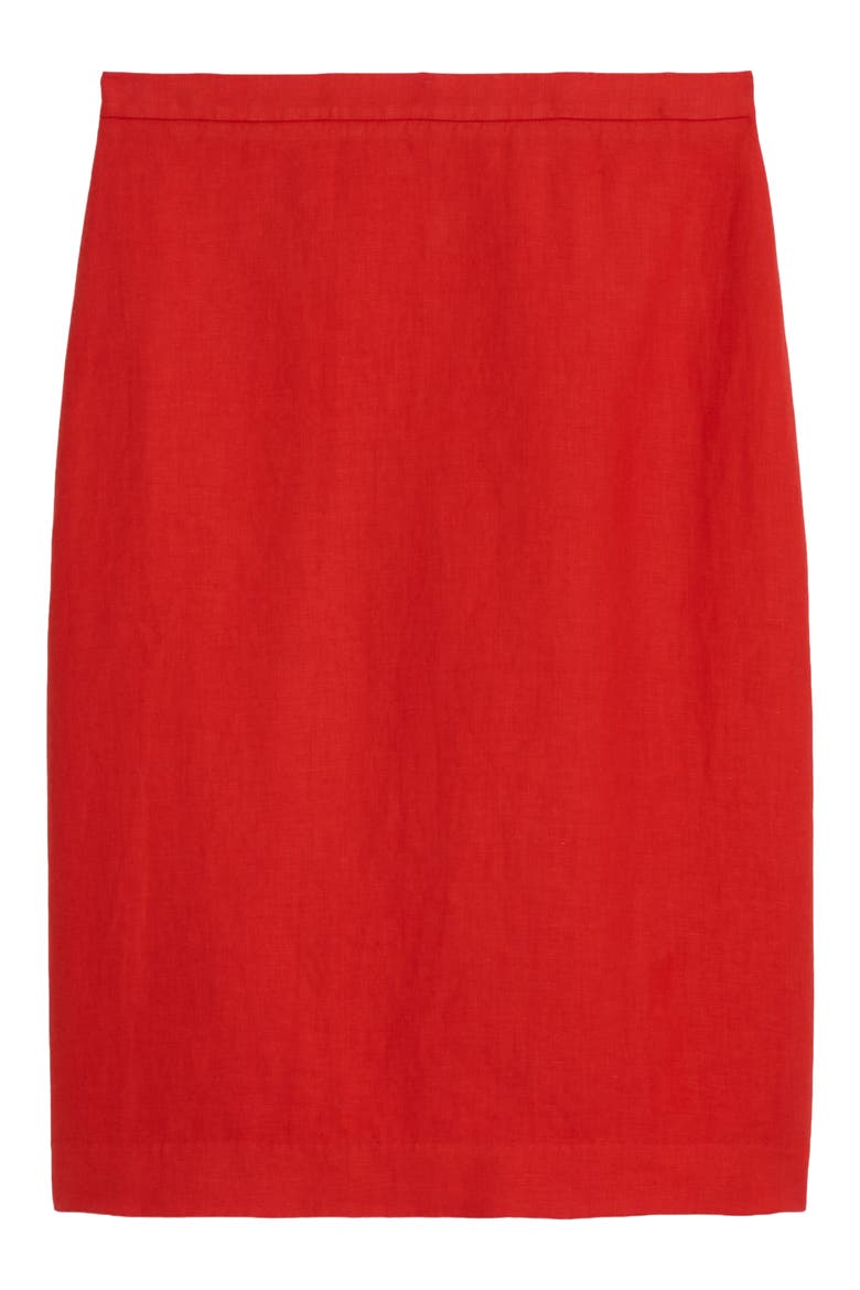 Maya Linen Skirt, Alternate, color, CHILI