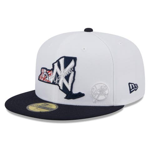 Men's New Era White/Navy New York Yankees State 59FIFTY Fitted Hat
