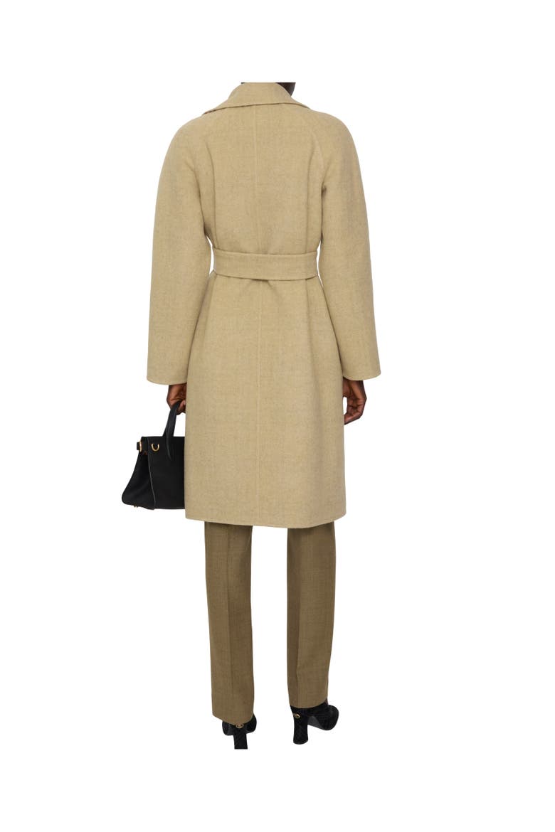 Reversible Wool Wrap Coat, Alternate, color, Sand beige