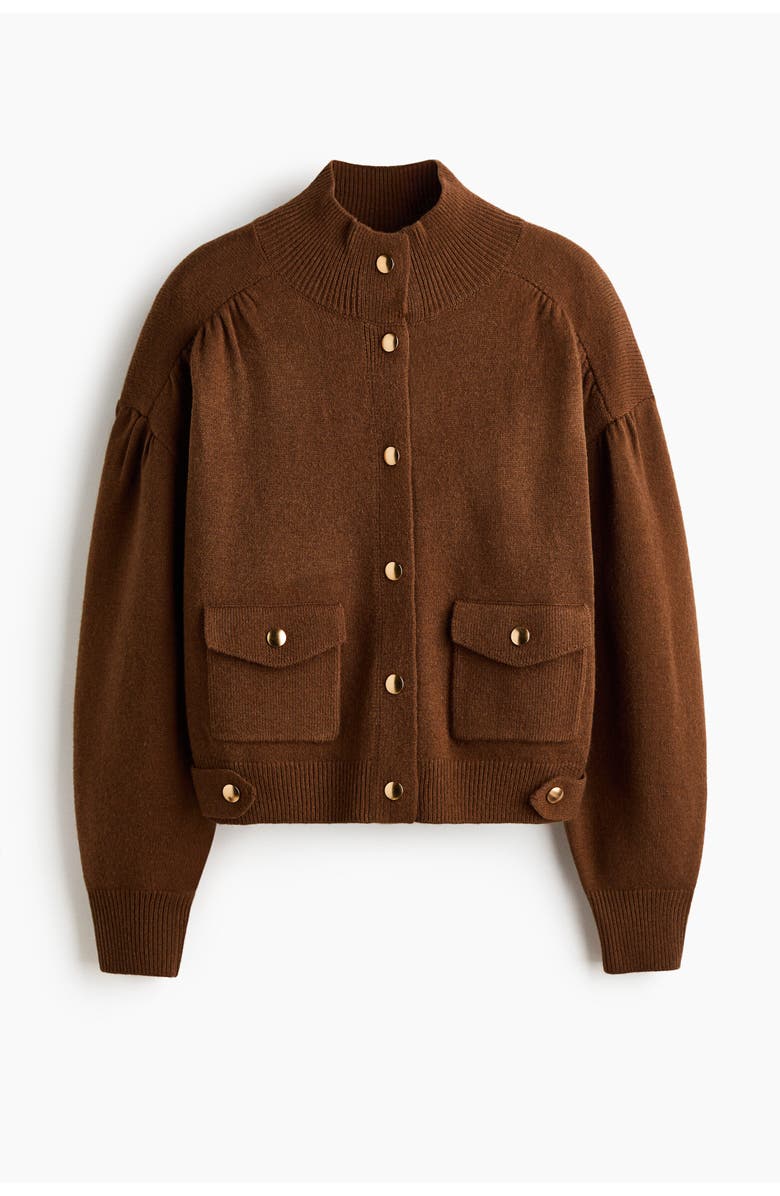 H&M Oversized Cardigan, Alternate, color, Brown