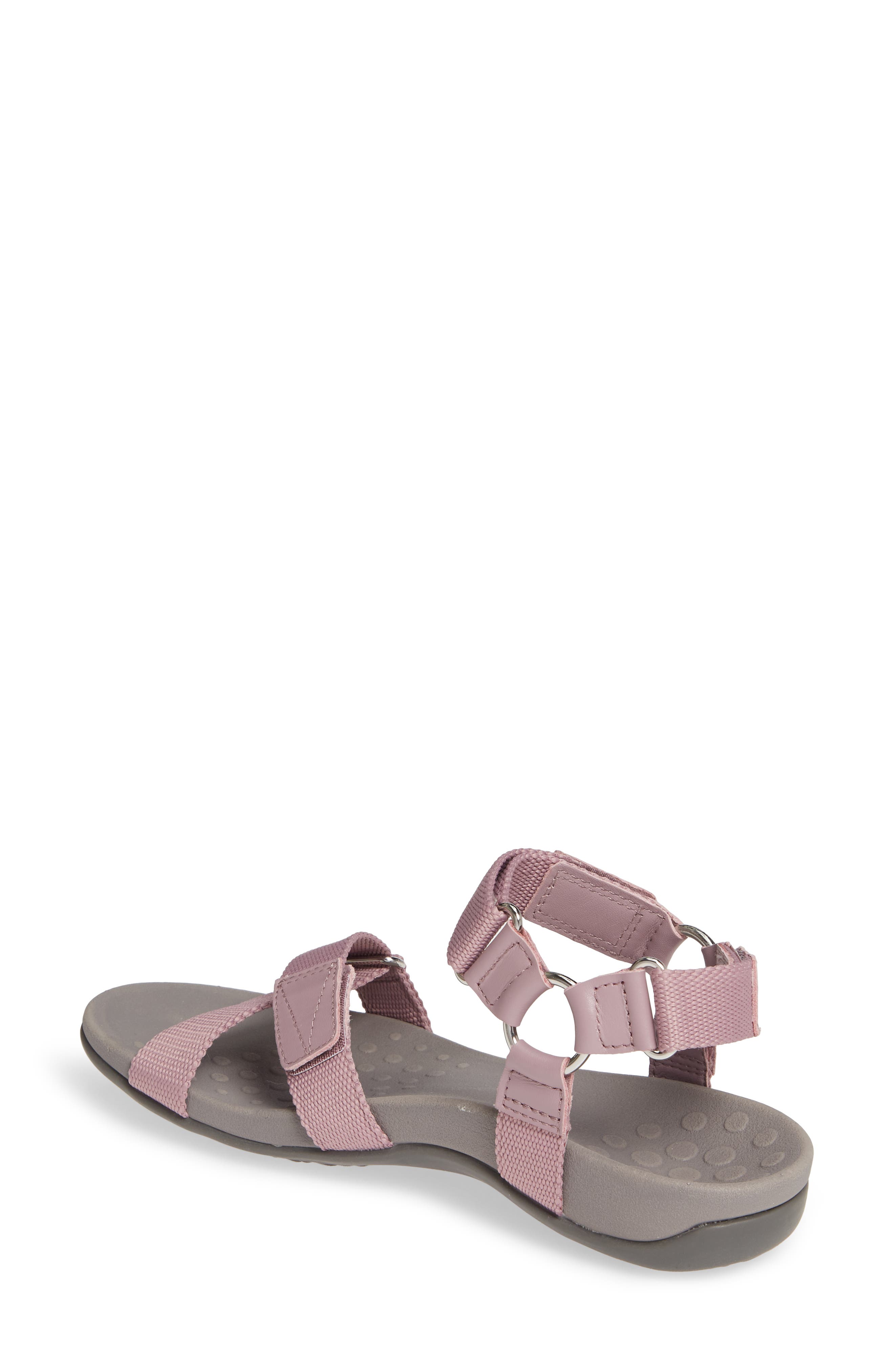 Vionic Candace Webbed Sport Sandal, Alternate, color, MAUVE FABRIC/ LEATHER