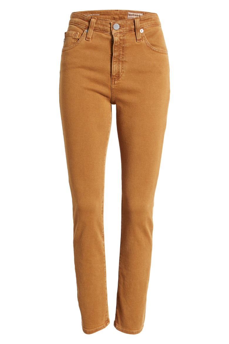 Mari Slim Ankle Straight Leg Jeans, Alternate, color, SULFUR TREE BARK