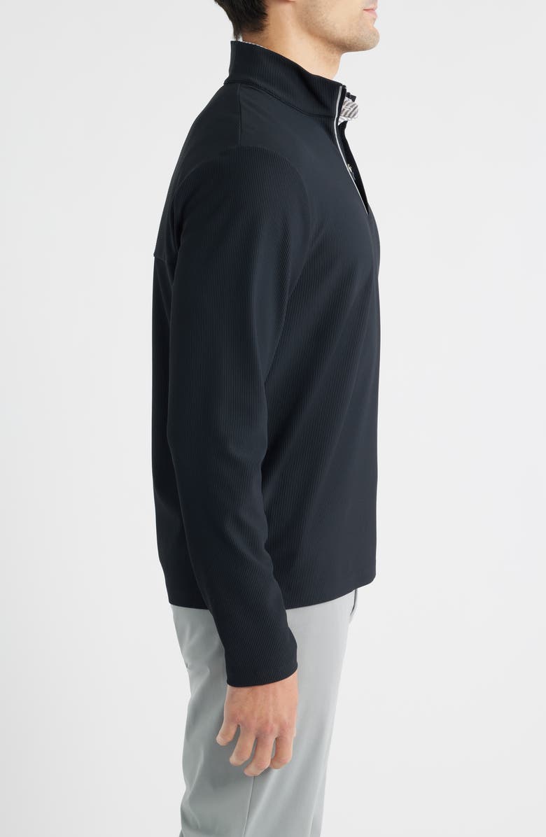 johnnie-O Hoppin Rib Quarter Zip, Alternate, color, Black