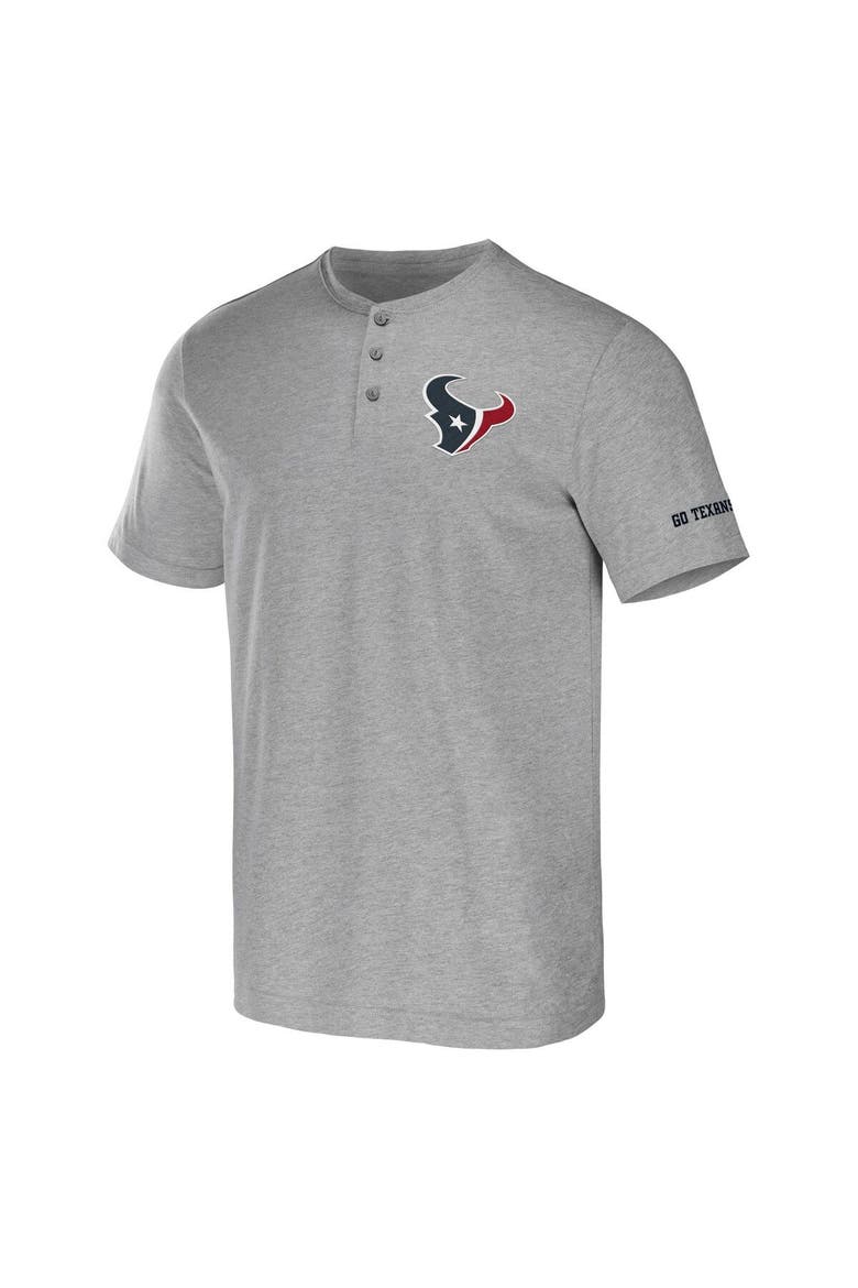 Men's NFL x Darius Rucker Collection by Fanatics Heather Gray Houston Texans Henley T-Shirt, Alternate, color, Heather Gray