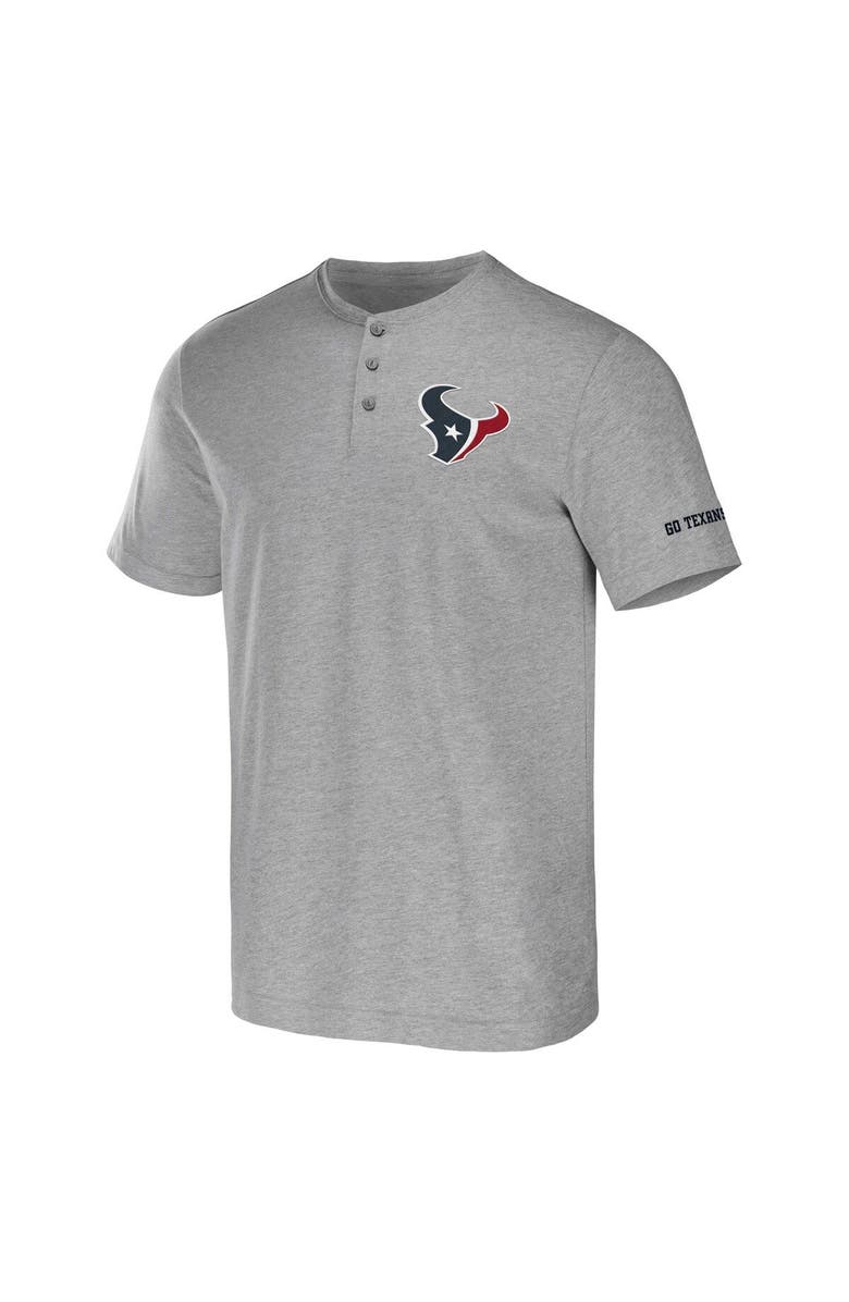 NFL X DARIUS RUCKER Men's NFL x Darius Rucker Collection by Fanatics Heather Gray Houston Texans Henley T-Shirt, Alternate, color, 