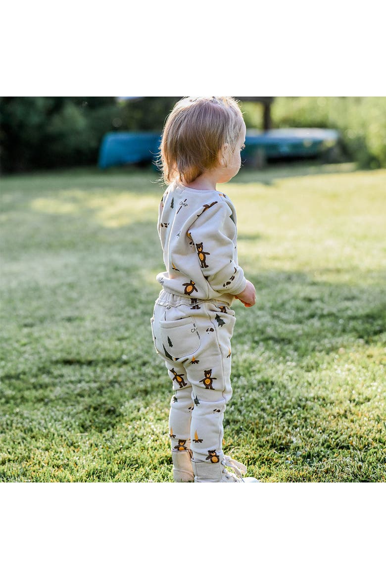 Camping Print Brooklyn Boxy- Infant, Alternate, color, Biscotti