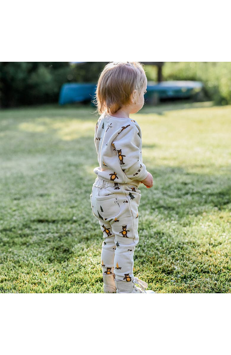 Oh baby! Brand Camping Print Brooklyn Boxy- Infant, Alternate, color, Biscotti