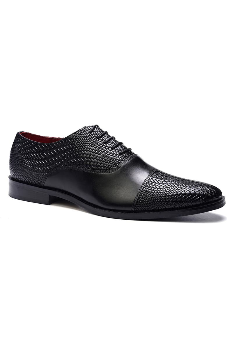 CARLOS SANTANA Arlo Cap-toe Oxford, Main, color, Black