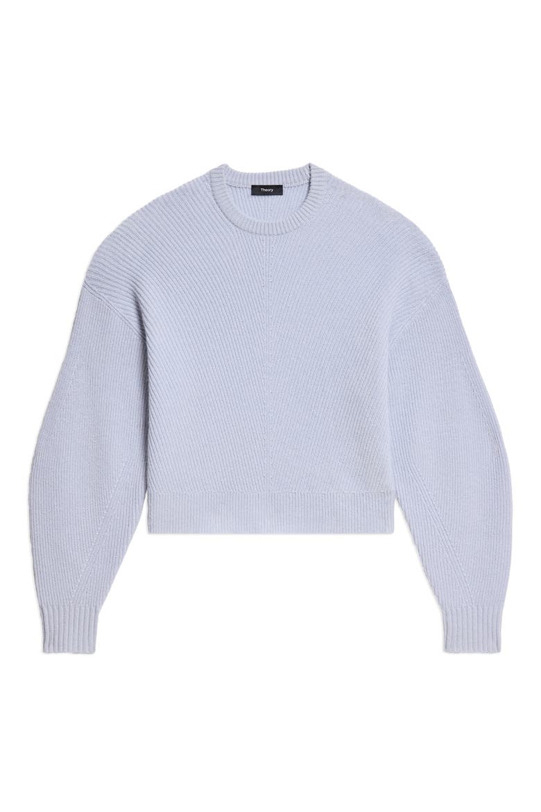 Crewneck Cashmere Sweater, Alternate, color, COOL FOG - 2TJ
