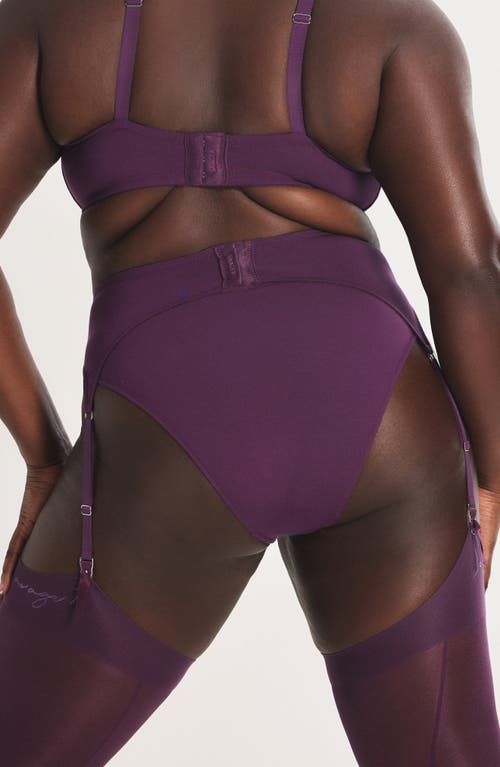 Savage X Fenty Swirly Girly Garter Belt In Purple