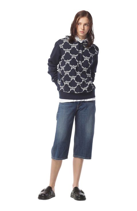 Lauretos Monogram Hoodie in Organic Cotton
