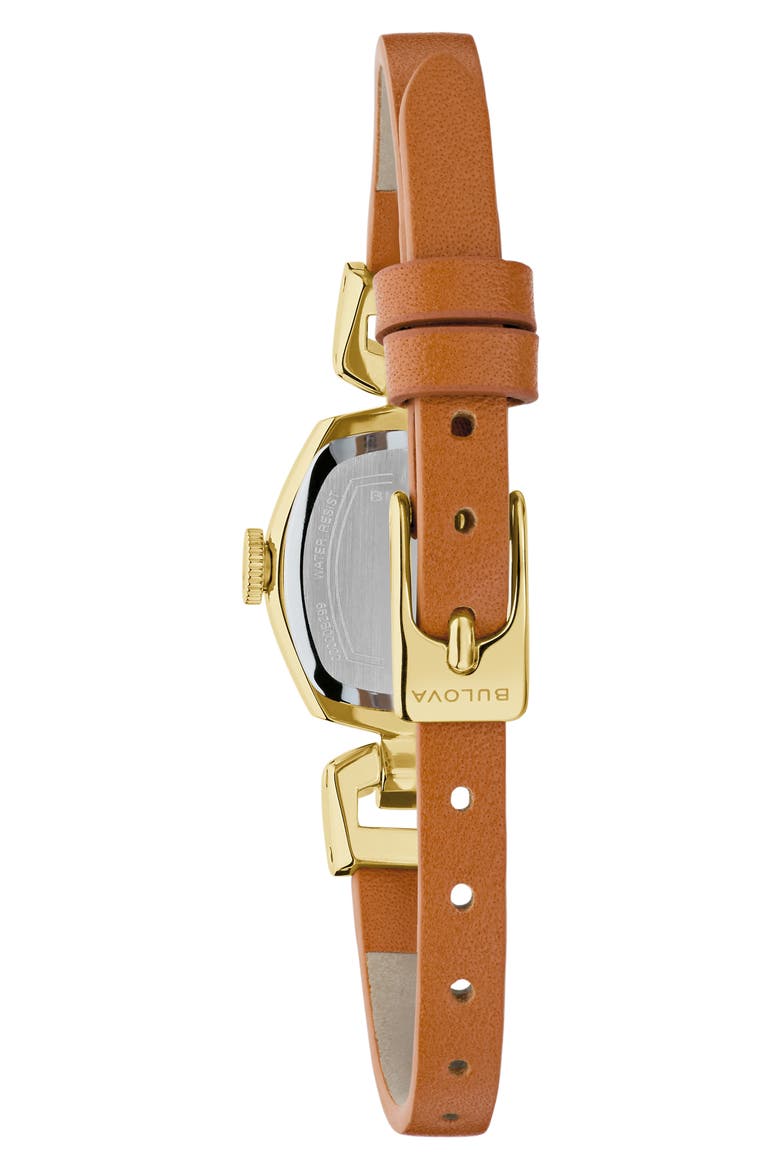 Jackie Leather Strap Watch, Alternate, color, BROWN