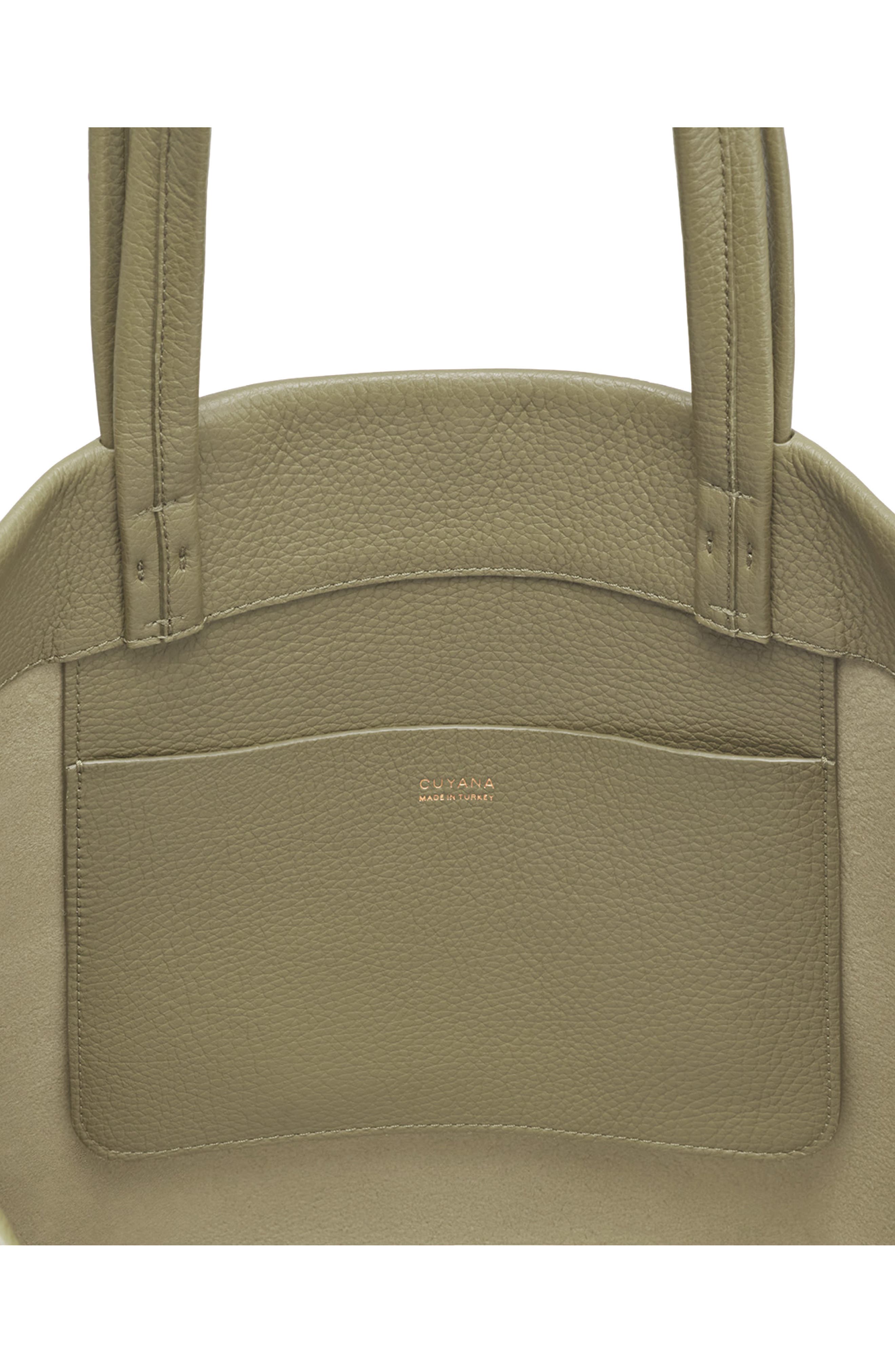 Cuyana Classic Easy Leather Tote, Alternate, color, Sage
