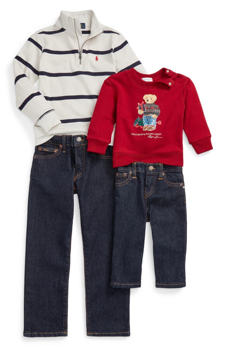 Ralph Lauren Hampton Straight Fit Jeans, Alternate, color, Vestry Wash Stretch