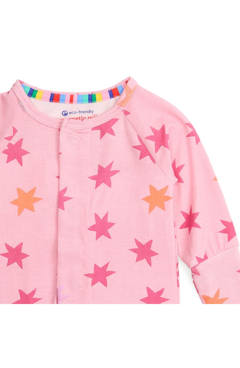 Magnetic Me Cosmic Confetti Magnetic Convertible Footie, Alternate, color, Pink