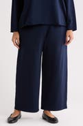 Eileen Fisher Garment Dyed Organic Cotton Terry Wide Leg Pants