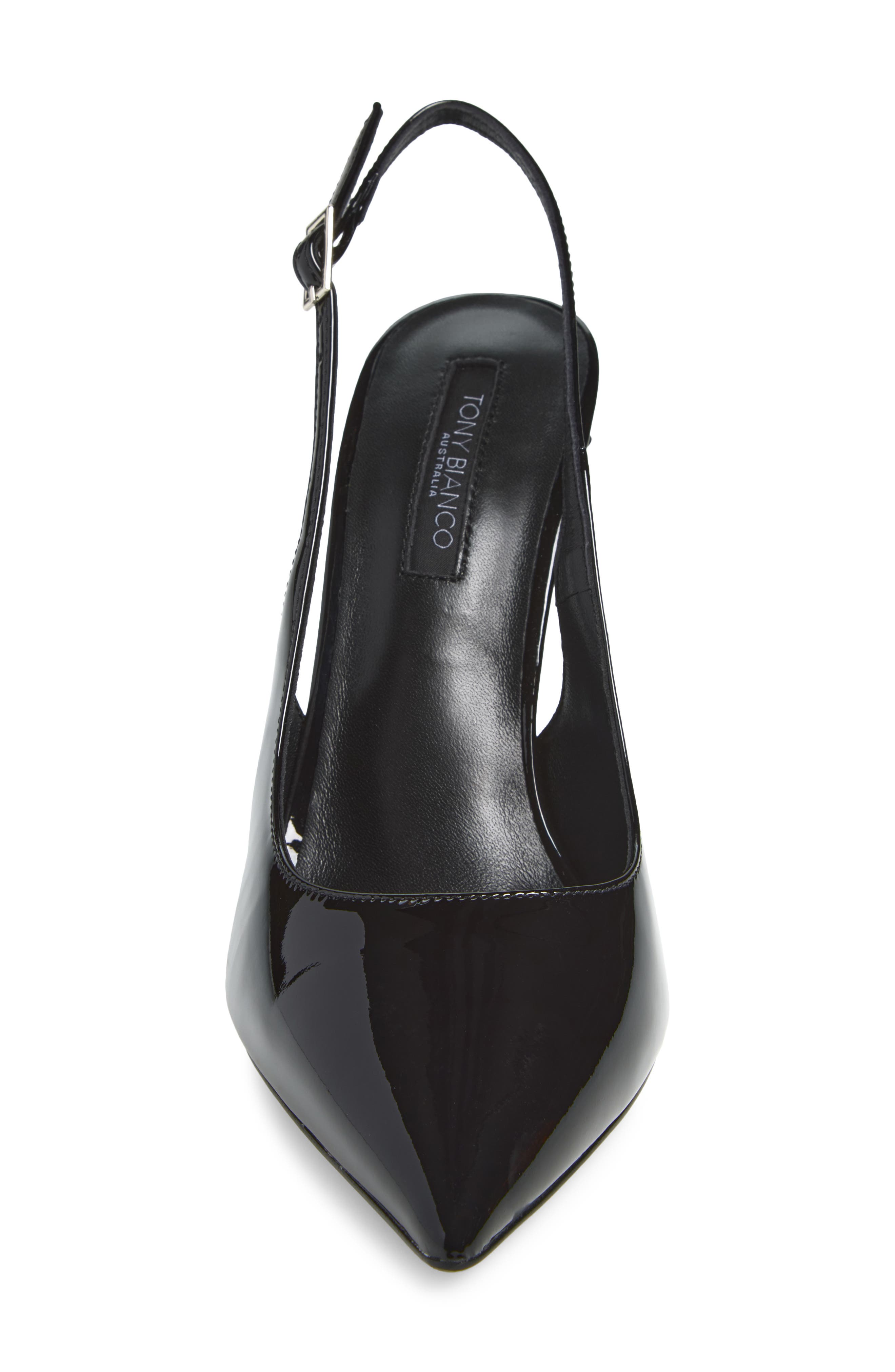 Asti Slingback Pointed Toe Pump, Alternate, color, BLACK PATENT