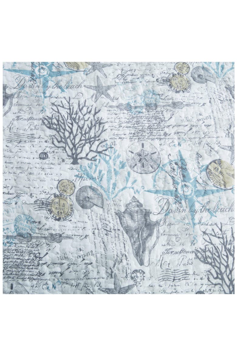 Beach Bliss Cotton Quilt & Sham Set, Alternate, color, PELICAN GREY