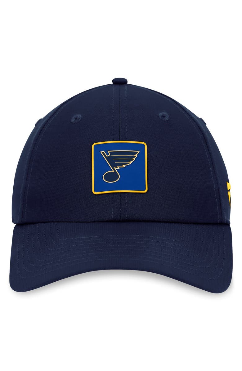 FANATICS Men's Fanatics Branded  Navy St. Louis Blues Authentic Pro Rink Adjustable Hat, Alternate, color, Navy