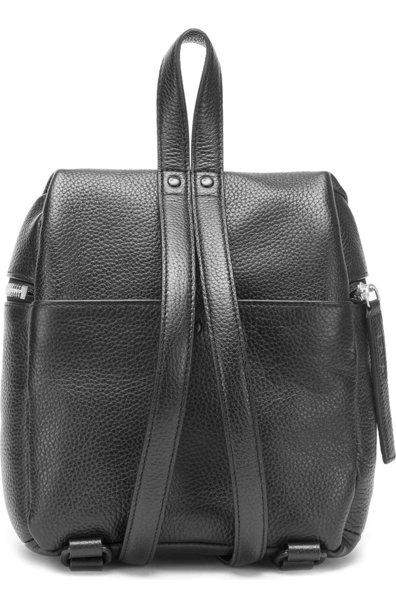 Kara Small Pebbled Leather Backpack, Alternate, color,