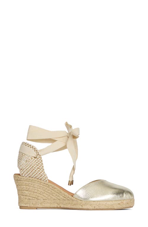Barbour Isla Espadrille Wedge In Gold