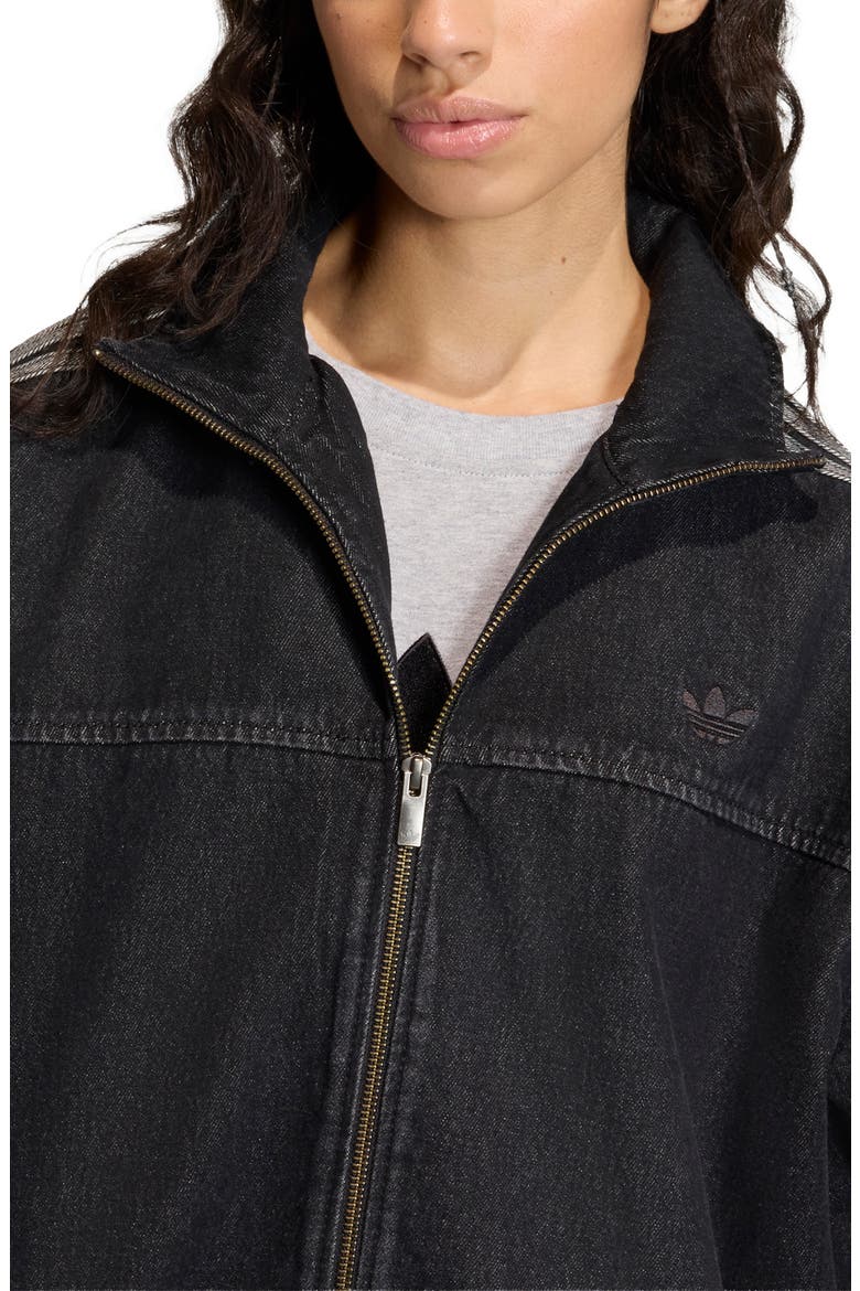 Firebird Denim Track Jacket, Alternate, color, TRUE BLACK DENIM