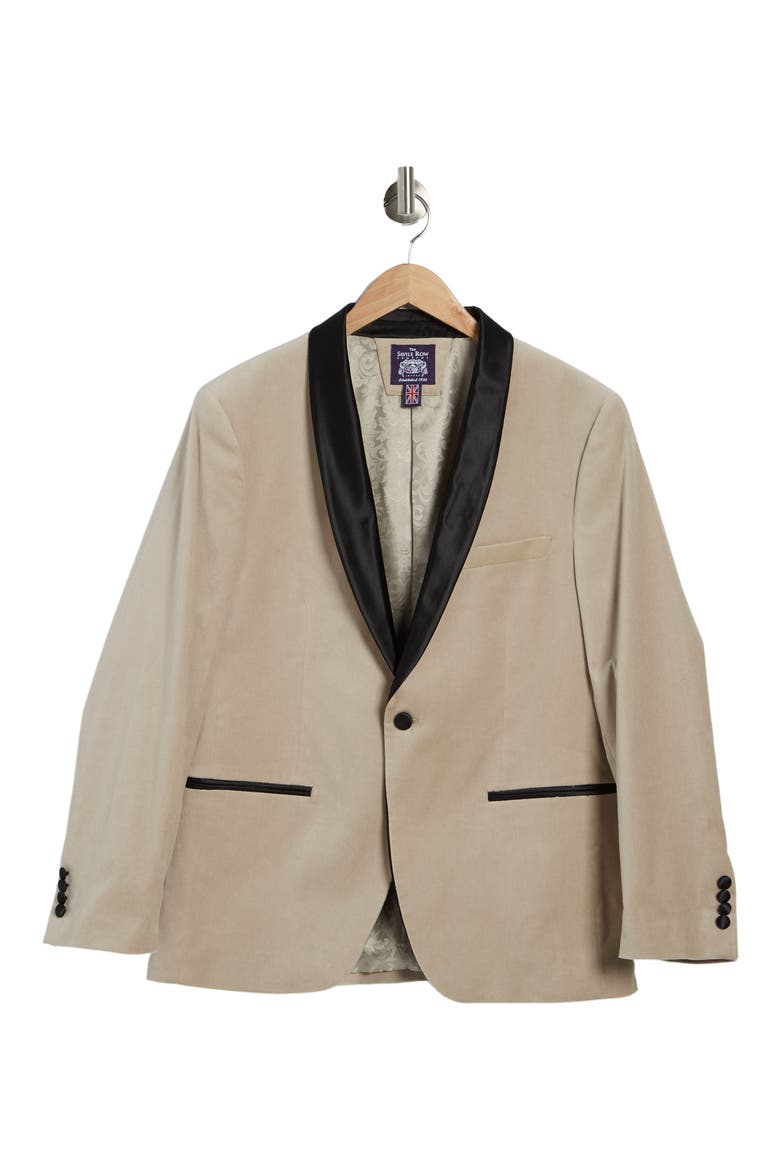 Satin Lapel Velvet Blazer, Alternate, color, CHAMPAGNE