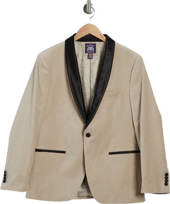 Satin Lapel Velvet Blazer