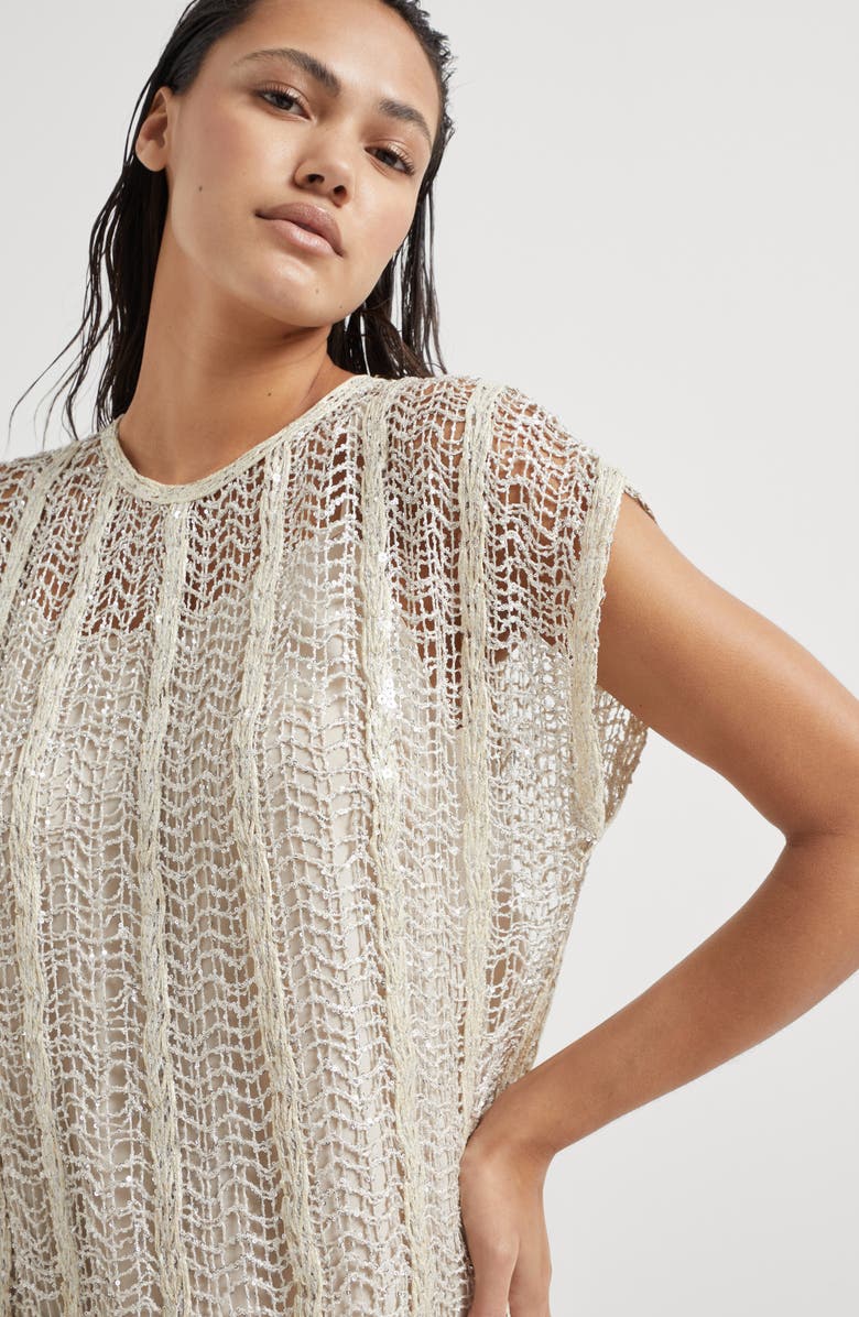 Brunello Cucinelli Dazzling Embroidery dress, Alternate, color,