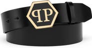 PHILIPP PLEIN Leather Belt Hexagon Men