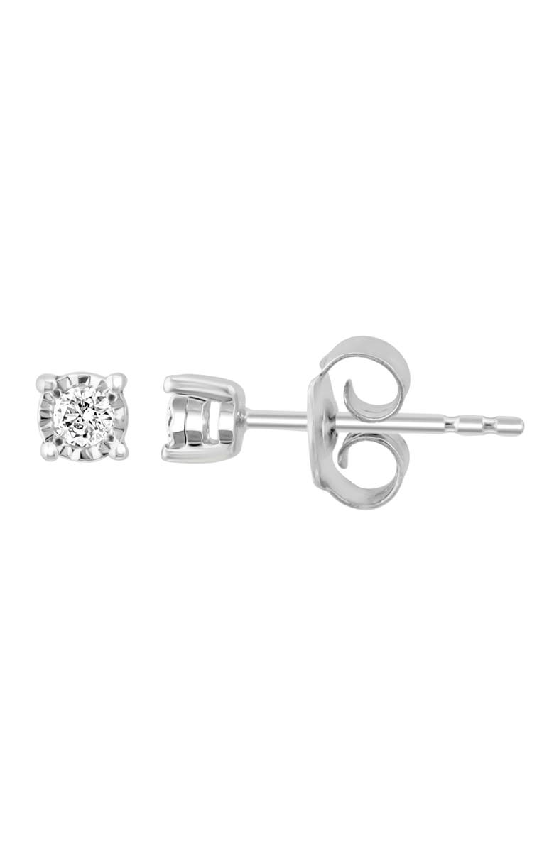 EFFY Sterling Silver Round Lab Created Diamond Stud Earrings - 0.10ct., Alternate, color,