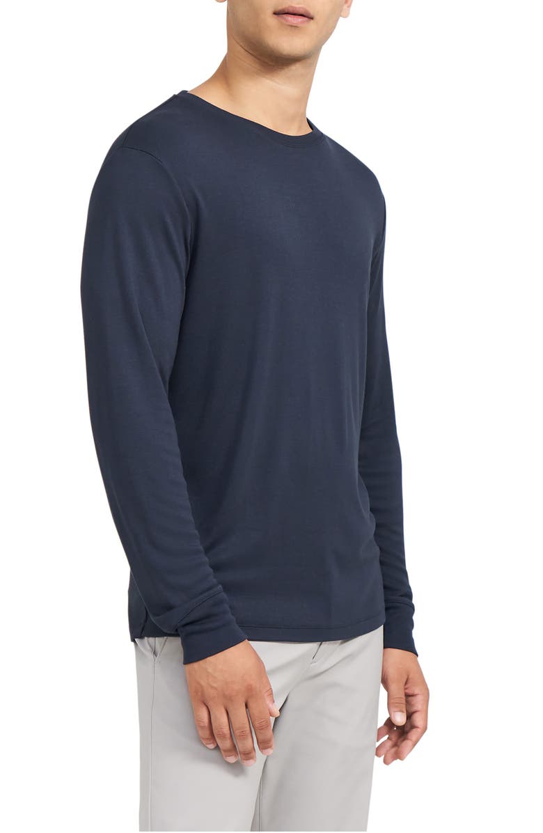 Theory Essential Anemone Long Sleeve T-Shirt, Alternate, color, Baltic
