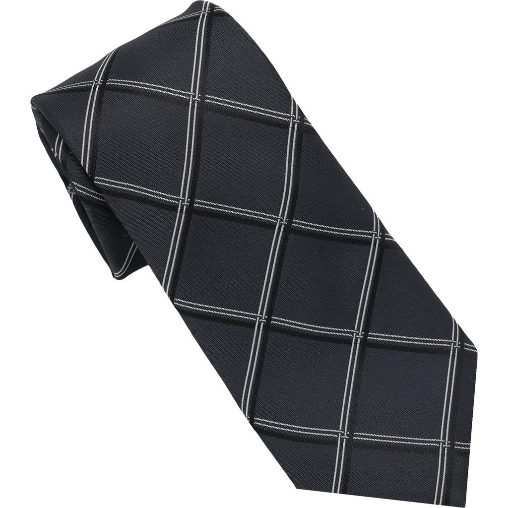 Karl Lagerfeld Paris Windowpane Print Tie In Gray