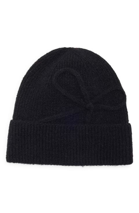 Bow Ribbed Beanie