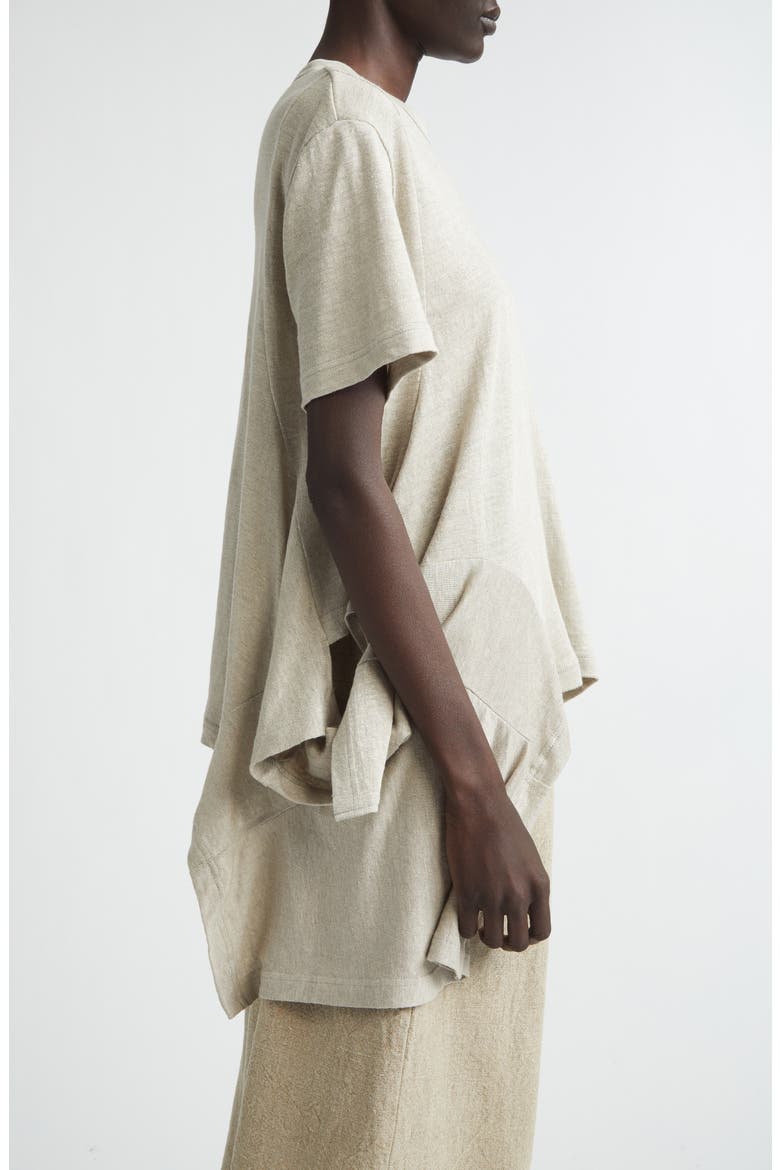 Thick Linen Jersey T-Shirt, Alternate, color, ECRU
