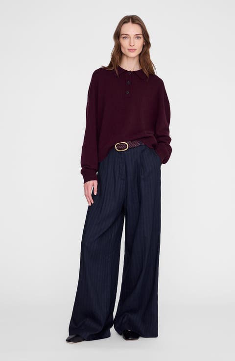 Lee Cashmere Polo Sweater