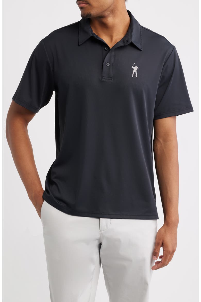 Signature Solid Golf Polo, Main, color, BLACK