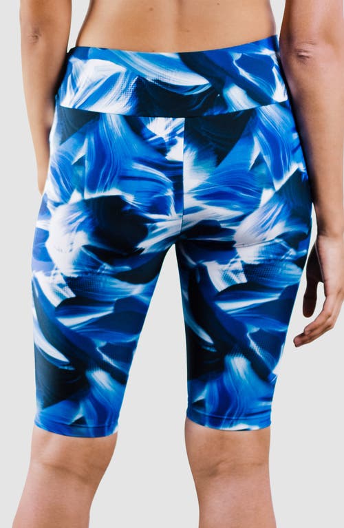 Calypsa Long Bike Swim Shorts In Blue