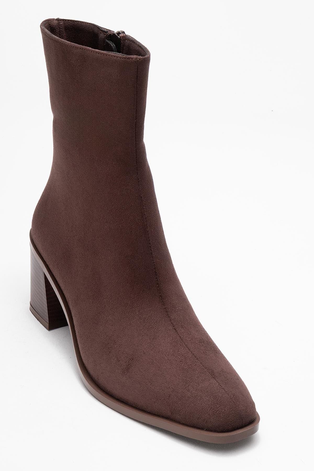Brown Suede Faux Leather